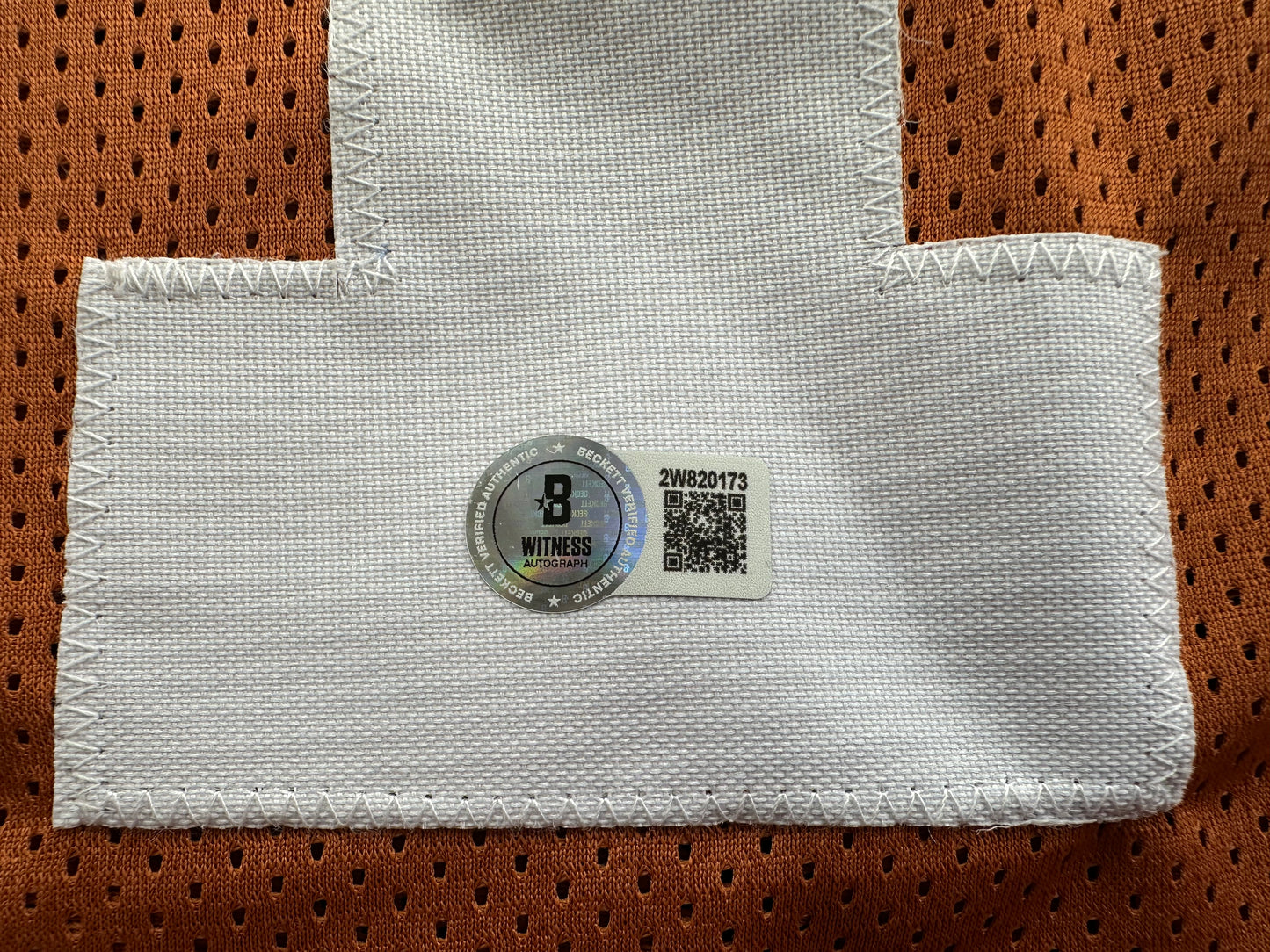 RICKY WILLIAMS SIGNED ORANGE FOOTBALL JERSEY Longhorns w/"Smoke Weed Everyday" BAS