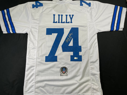 BOB LILLY DALLAS COWBOYS SIGNED HOME JERSEY w/HOF JSA COA