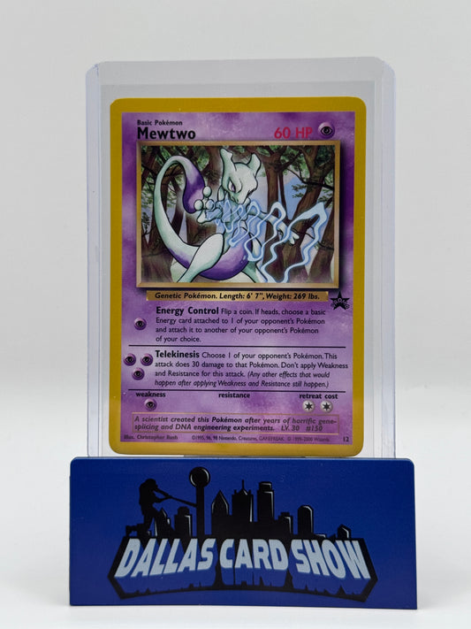 2000 Pokemon - Mewtwo (Promo) - #12 Black Star Promos LP RARE