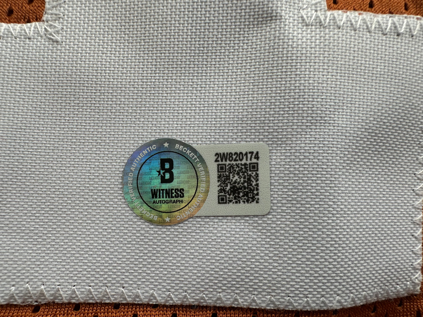 RICKY WILLIAMS SIGNED ORANGE FOOTBALL JERSEY Longhorns w/"Smoke Weed Everyday" BAS