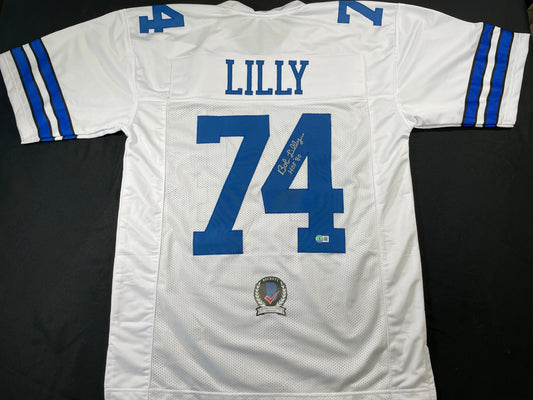 BOB LILLY DALLAS COWBOYS SIGNED HOME JERSEY w/HOF JSA COA