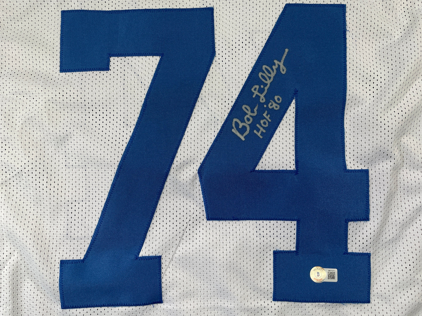 BOB LILLY DALLAS COWBOYS SIGNED HOME JERSEY w/HOF JSA COA