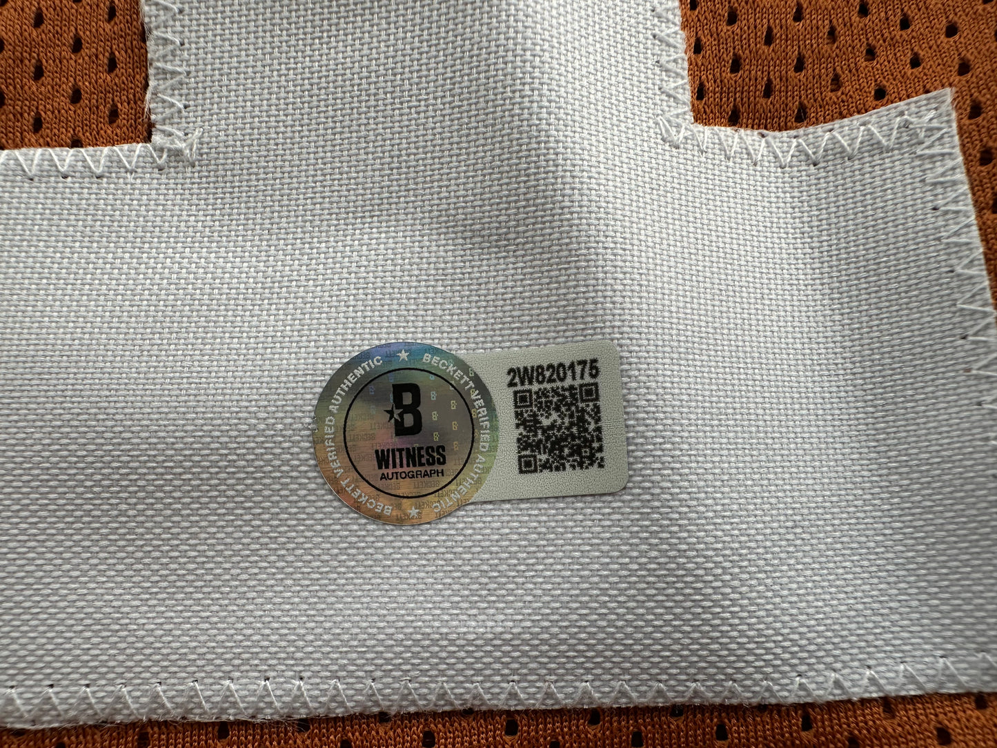 RICKY WILLIAMS SIGNED ORANGE FOOTBALL JERSEY Longhorns w/"Smoke Weed Everyday" BAS