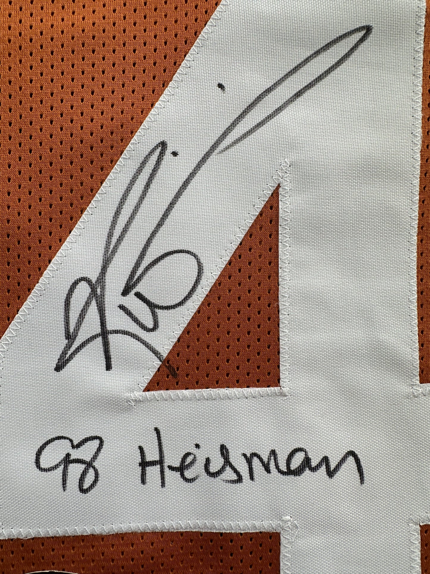 RICKY WILLIAMS SIGNED ORANGE FOOTBALL JERSEY Texas Longhorns w/"98 Heisman"BAS