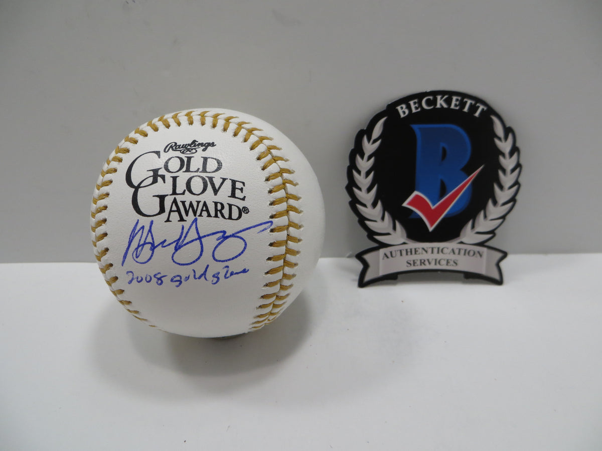 MICHAEL YOUNG SIGNED RAWLINGS GOLD GLOVE BASEBALL TEXAS RANGERS JSA