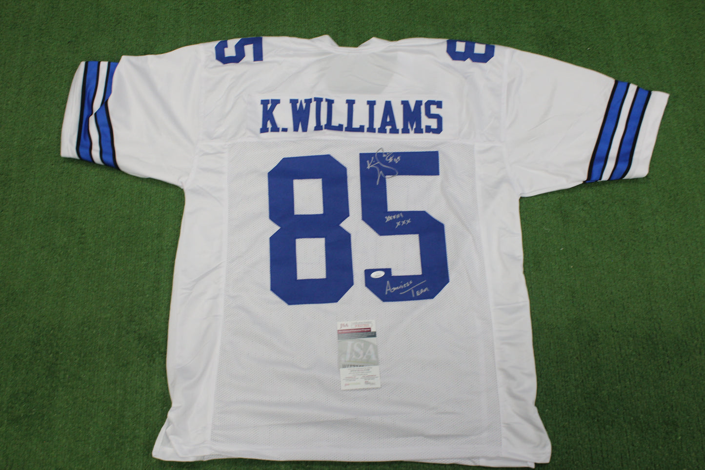 KEVIN WILLIAMS DALLAS COWBOYS SIGNED JERSEY Hurricanes w/INSCs 3XL JSA