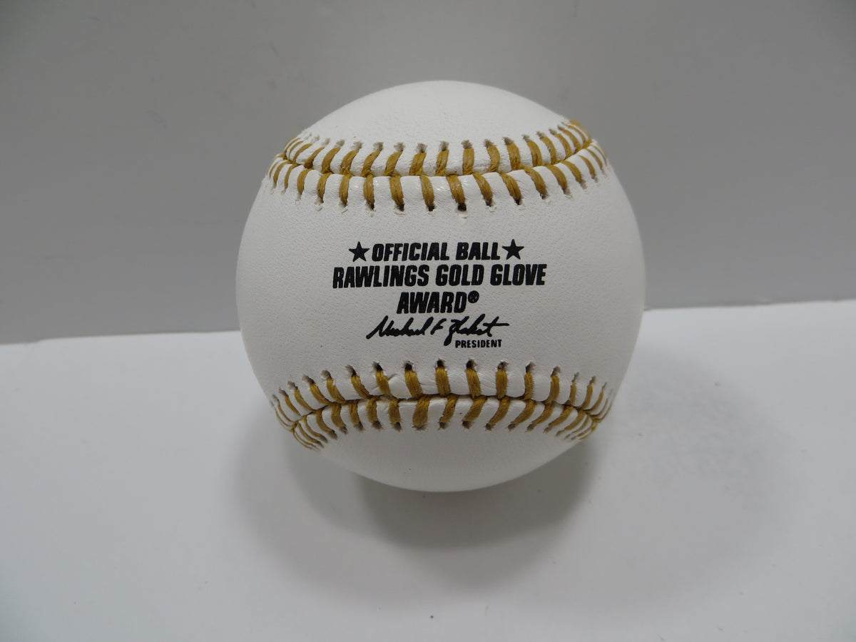 MICHAEL YOUNG SIGNED RAWLINGS GOLD GLOVE BASEBALL TEXAS RANGERS JSA