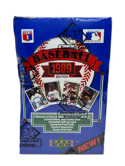 1989 UPPER DECK BASEBALL LOW SERIES BOX BBCE SEALED FASC KEN GRIFFEY JR RC