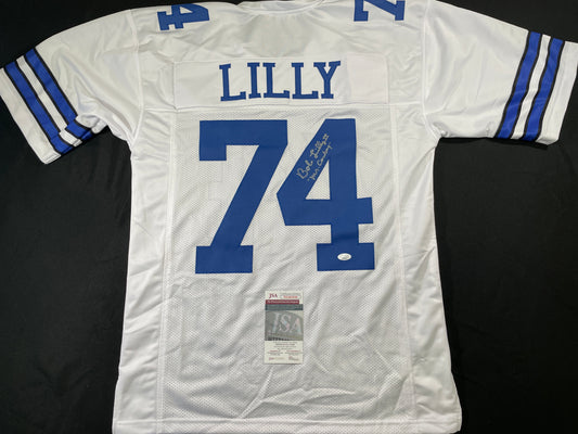 BOB LILLY DALLAS COWBOYS SIGNED HOME JERSEY w/MrCowboy JSA