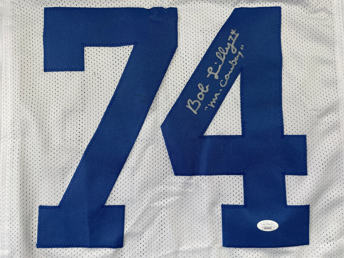 BOB LILLY DALLAS COWBOYS SIGNED HOME JERSEY w/MrCowboy JSA