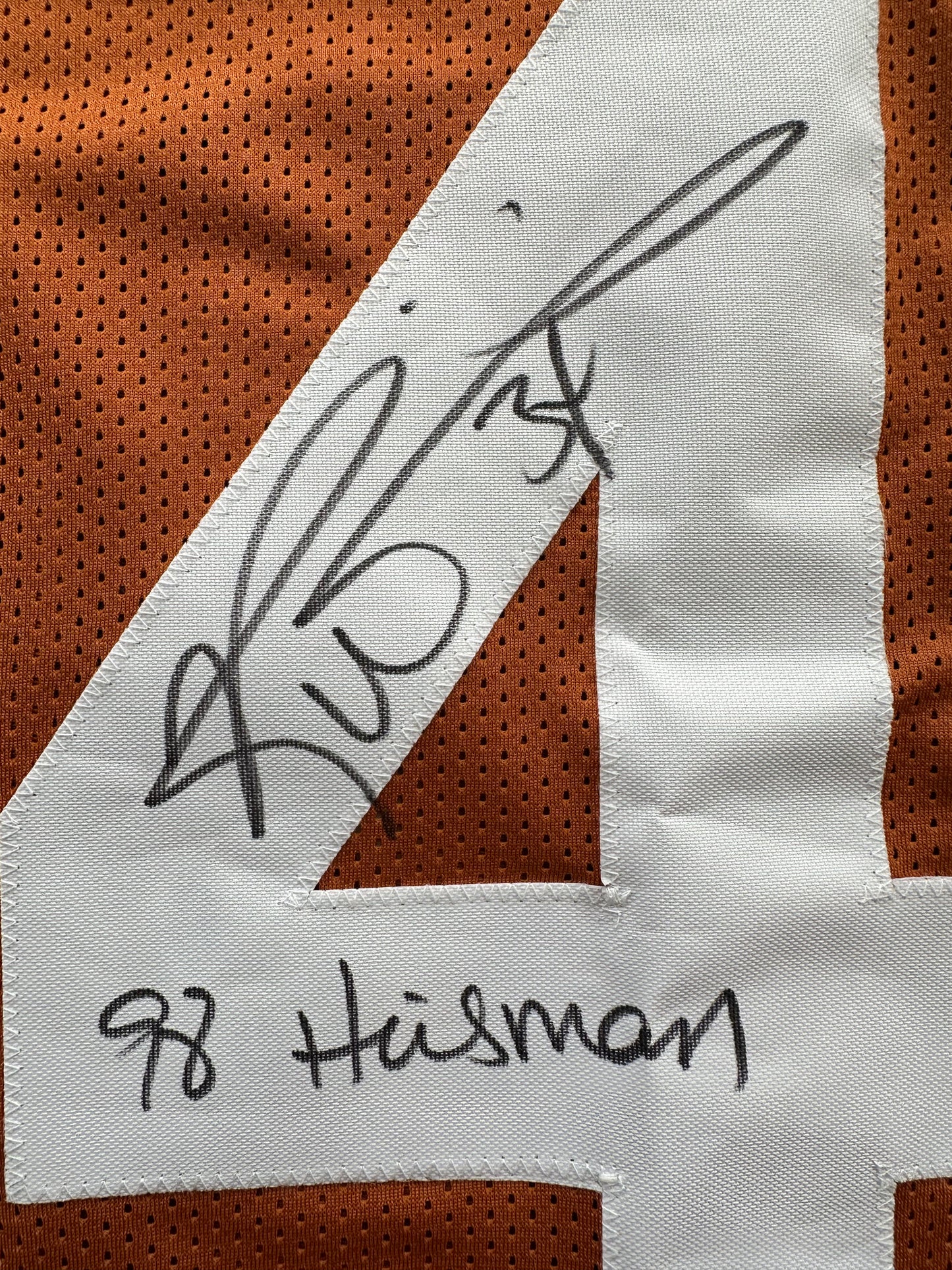RICKY WILLIAMS SIGNED ORANGE FOOTBALL JERSEY Texas Longhorns w/"98 Heisman"BAS