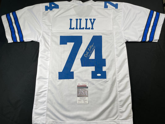 BOB LILLY DALLAS COWBOYS SIGNED HOME JERSEY w/MrCowboy JSA