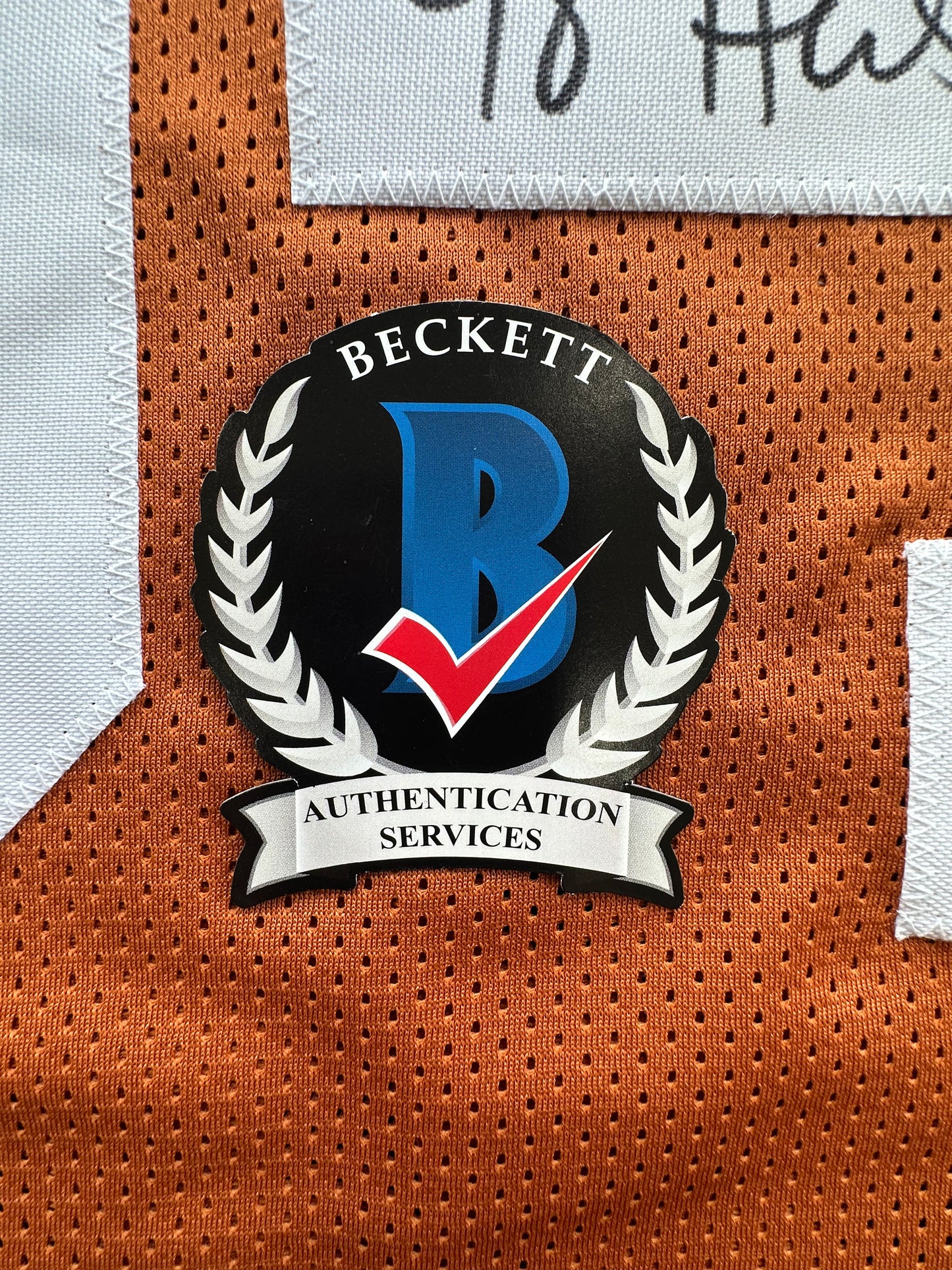 RICKY WILLIAMS SIGNED ORANGE FOOTBALL JERSEY Texas Longhorns w/"98 Heisman"BAS