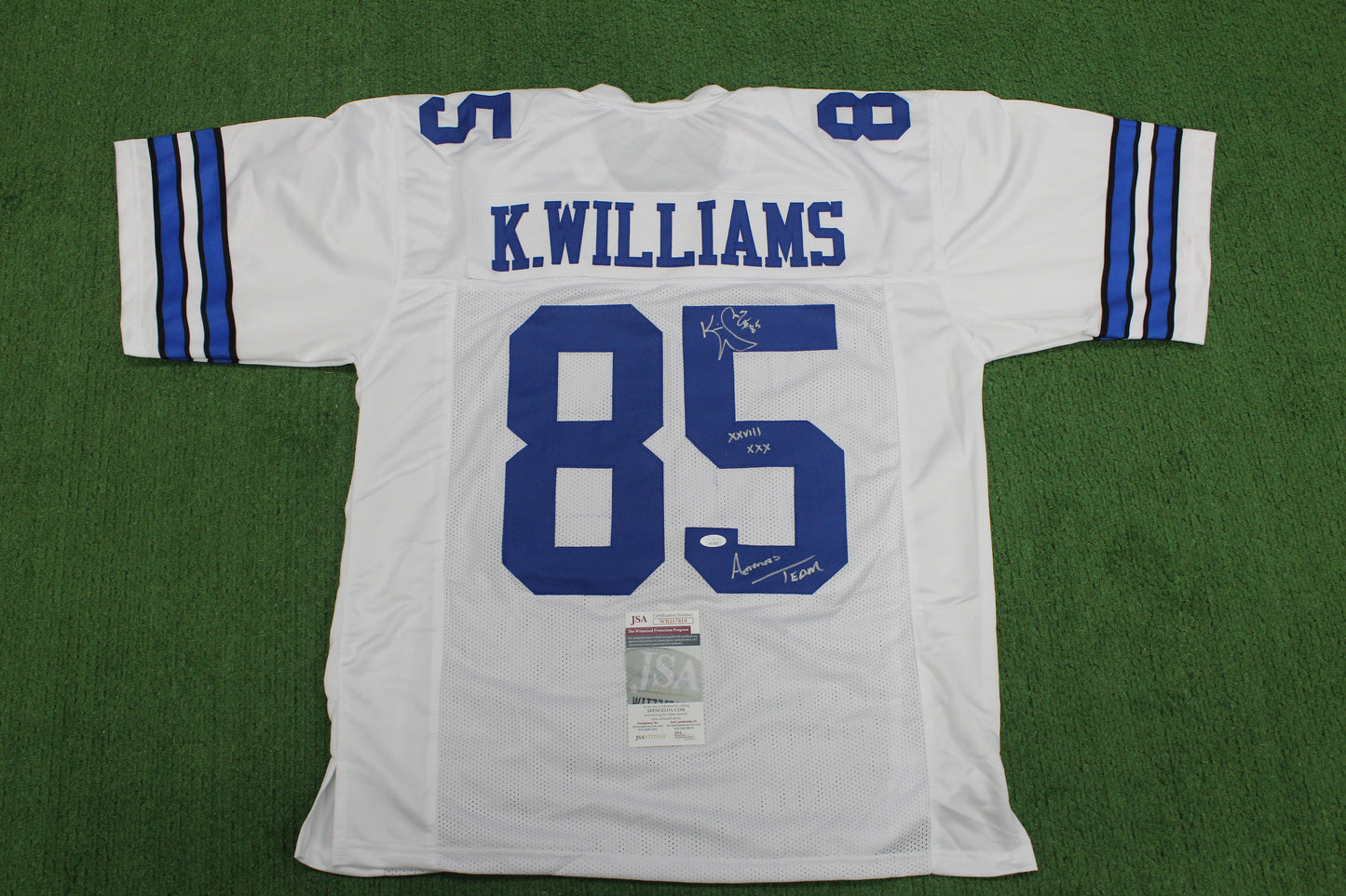 KEVIN WILLIAMS DALLAS COWBOYS SIGNED JERSEY Hurricanes w/INSCs 2XL JSA