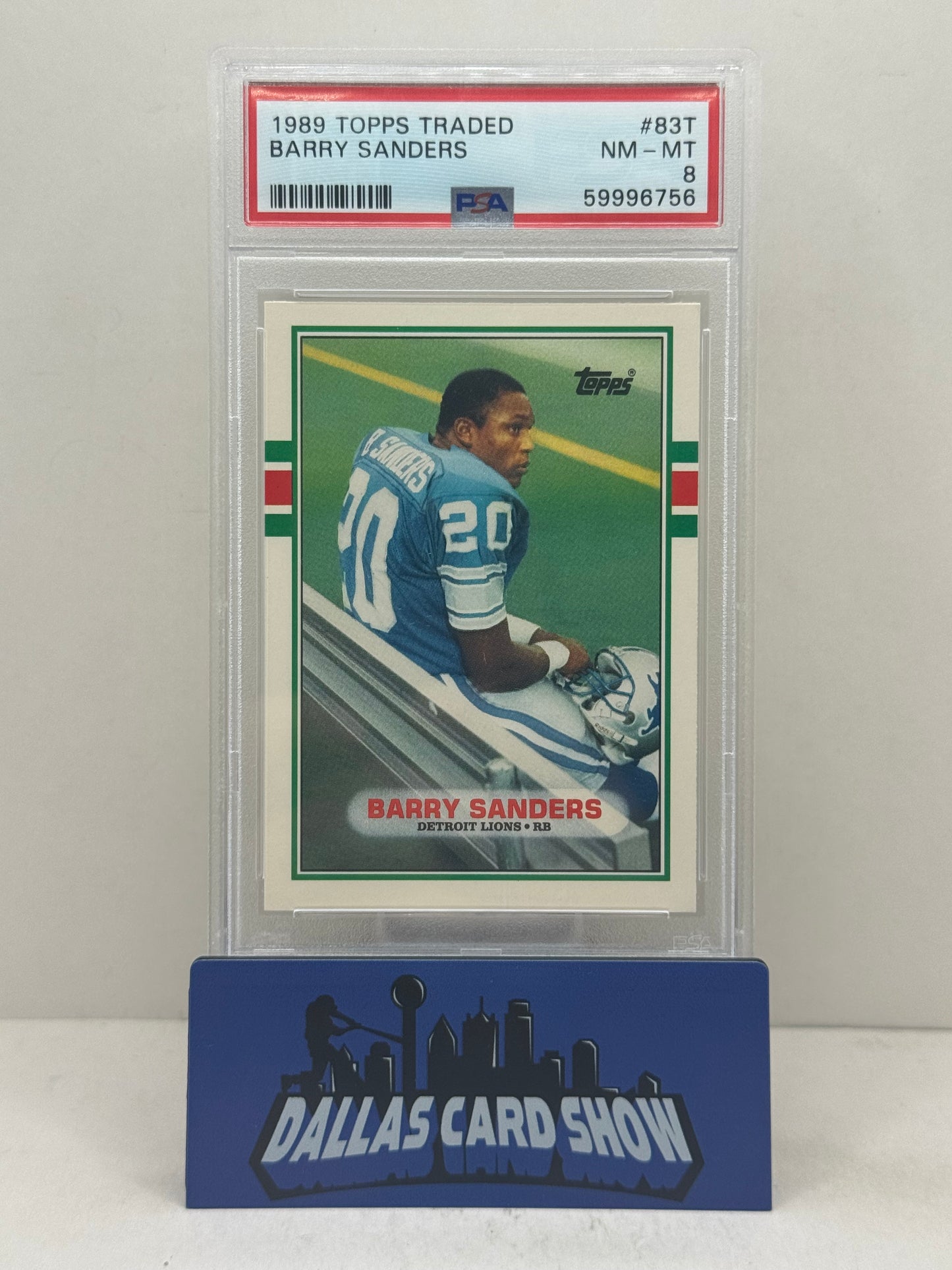 1989 Topps Traded #83T Barry Sanders PSA 8