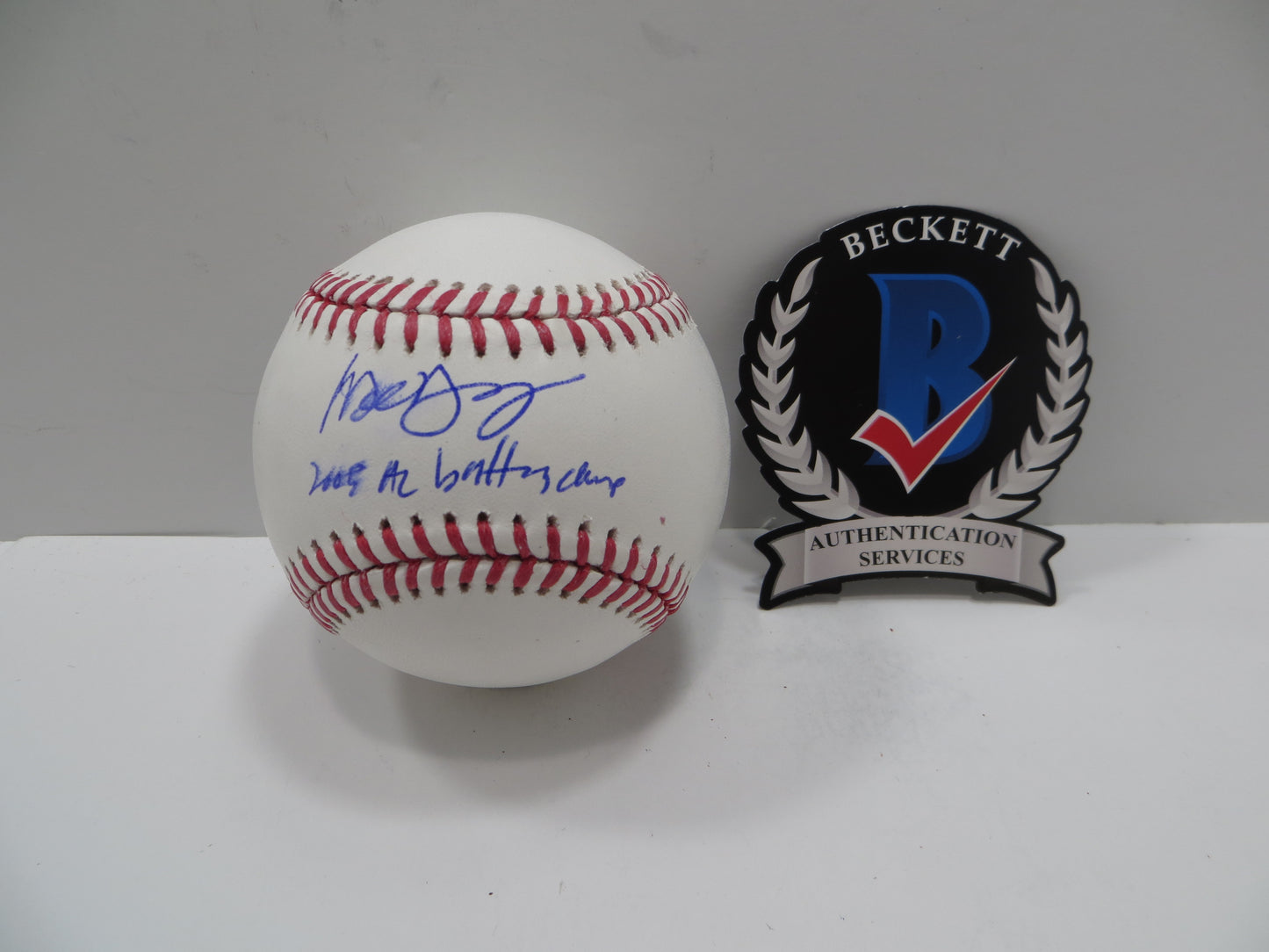 MICHAEL YOUNG SIGNED RAWLINGS OML BASEBALL w/INSC TEXAS RANGERS JSA