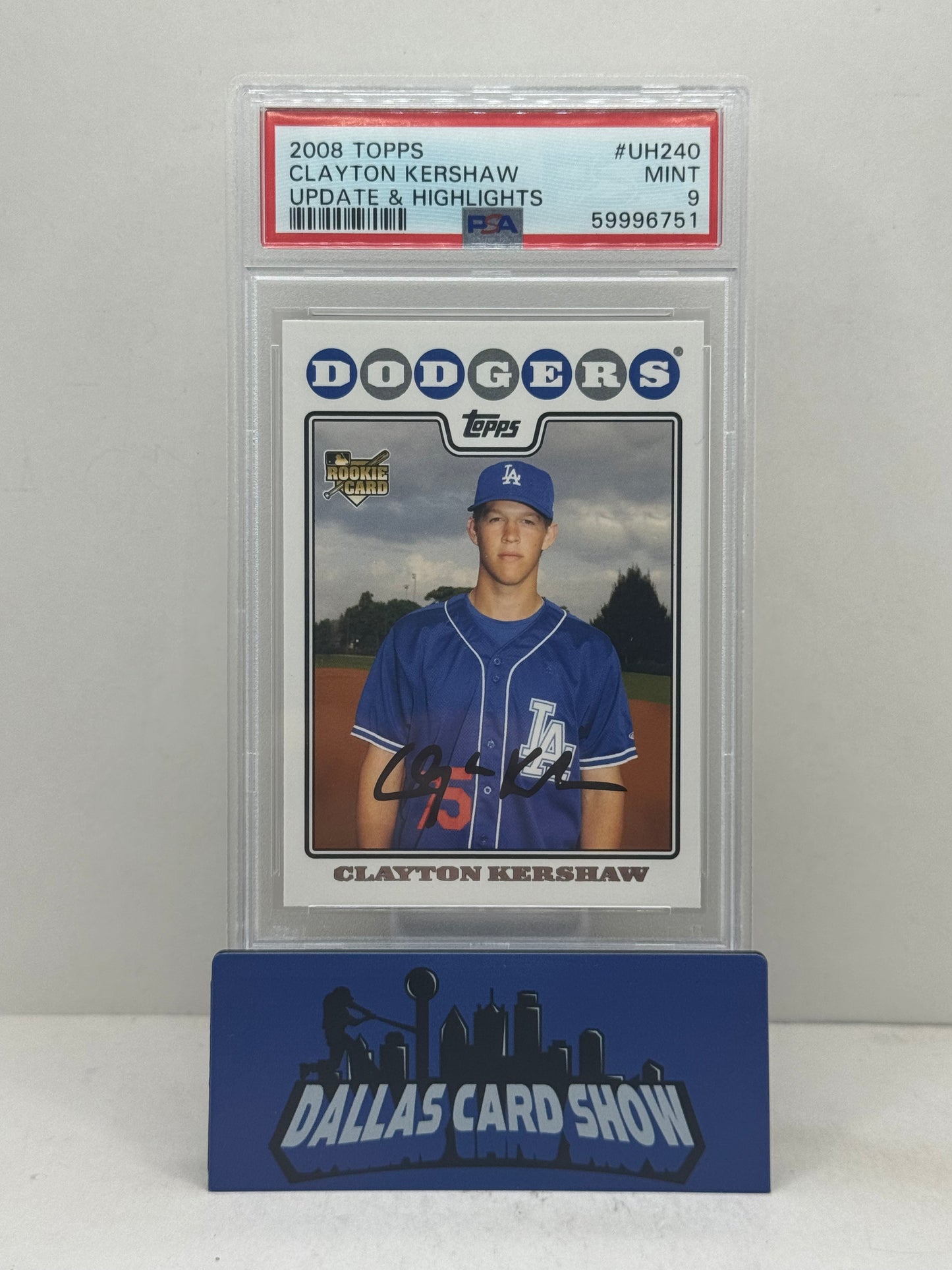 2008 Topps #UH240 Clayton Kershaw Update & Highlights Rookie PSA 9