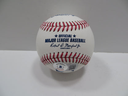 MICHAEL YOUNG SIGNED RAWLINGS OML BASEBALL w/INSC TEXAS RANGERS JSA
