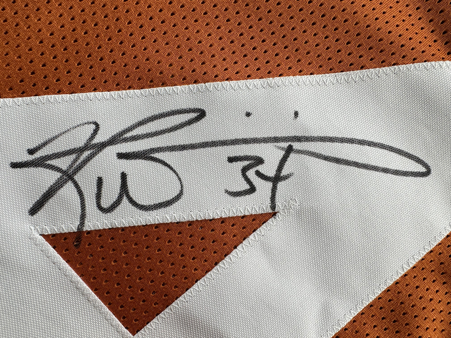 RICKY WILLIAMS SIGNED ORANGE FOOTBALL JERSEY Texas Longhorns 2XL BAS COA