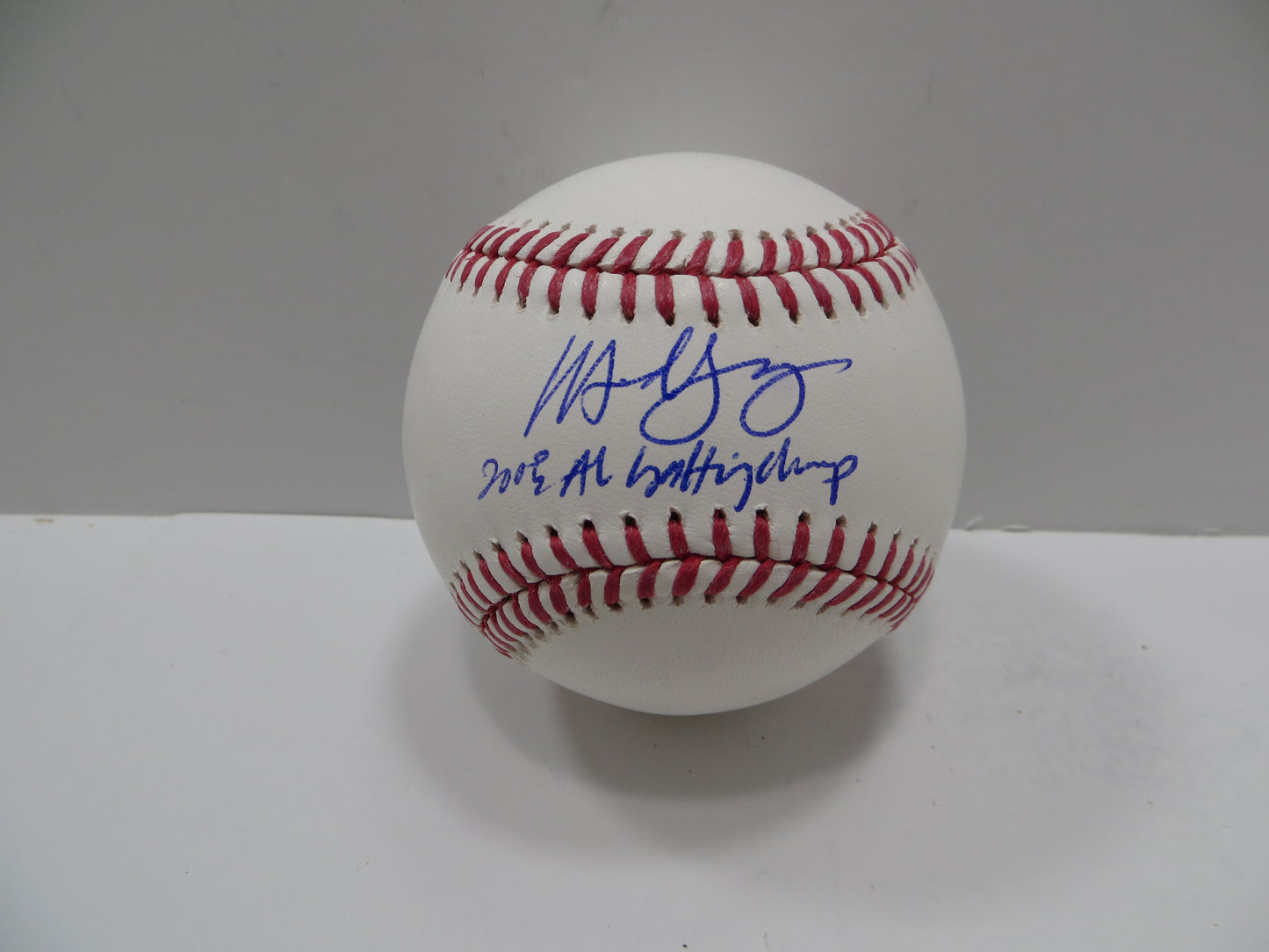 MICHAEL YOUNG SIGNED RAWLINGS OML BASEBALL w/INSC TEXAS RANGERS JSA