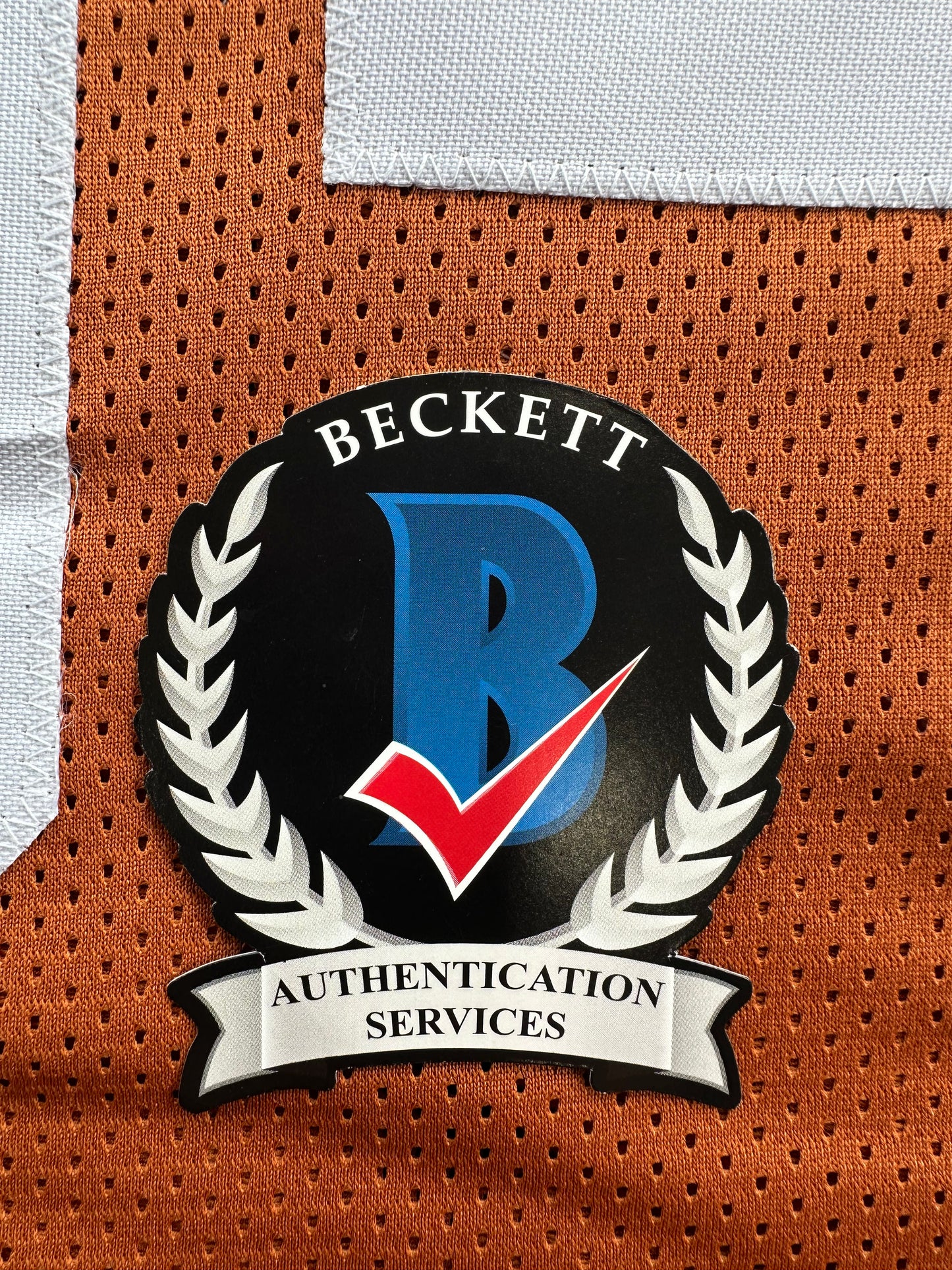 RICKY WILLIAMS SIGNED ORANGE FOOTBALL JERSEY Texas Longhorns 2XL BAS COA