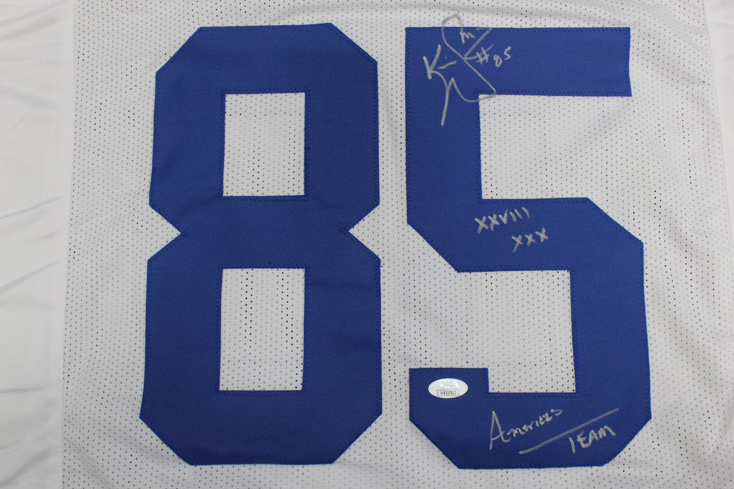 KEVIN WILLIAMS DALLAS COWBOYS SIGNED JERSEY Hurricanes w/INSCs 2XL JSA