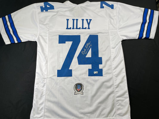 BOB LILLY DALLAS COWBOYS SIGNED HOME JERSEY w/MrCowboy JSA
