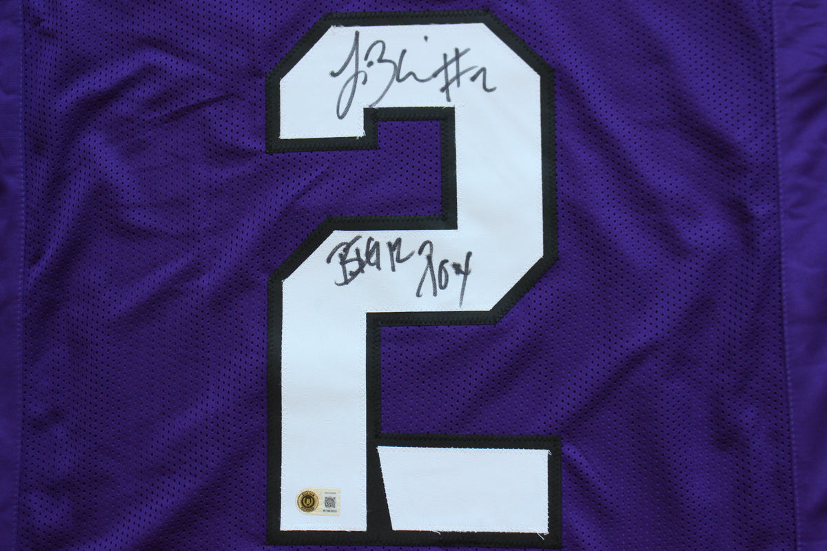 TREVONE BOYKIN TCU HORNED FROGS SIGNED PURPLE JERSEY wBIG12POY BAS
