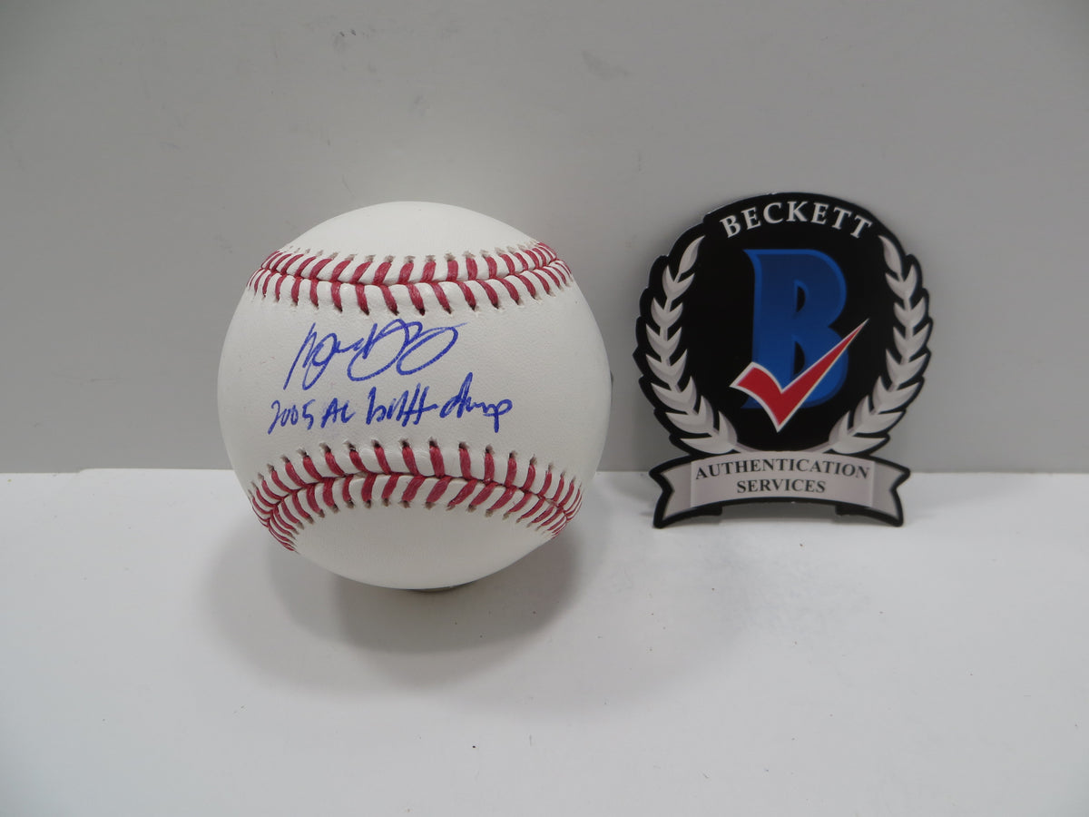 MICHAEL YOUNG SIGNED RAWLINGS OML BASEBALL w/INSC TEXAS RANGERS JSA