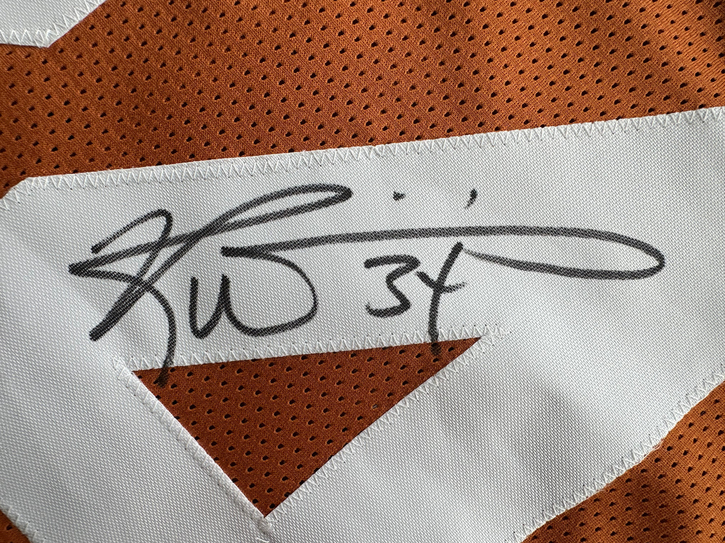 RICKY WILLIAMS SIGNED ORANGE FOOTBALL JERSEY Texas Longhorns 2XL BAS COA