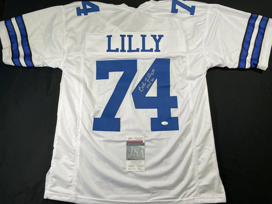 BOB LILLY DALLAS COWBOYS SIGNED HOME JERSEY w/HOF JSA COA