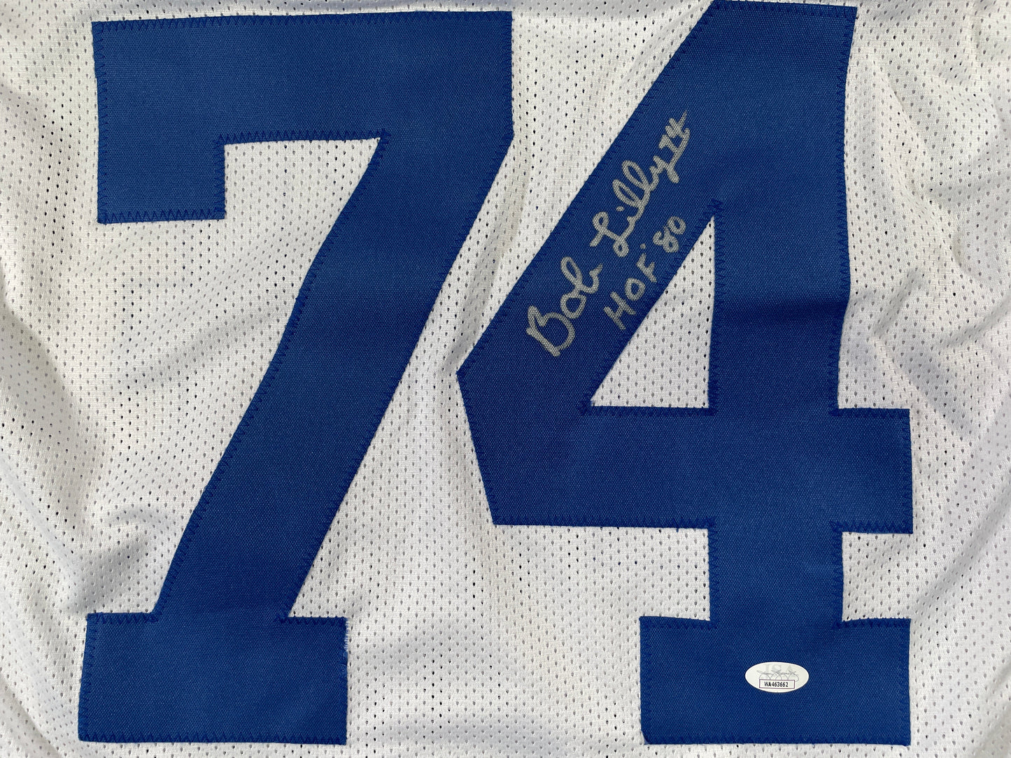 BOB LILLY DALLAS COWBOYS SIGNED HOME JERSEY w/HOF JSA COA