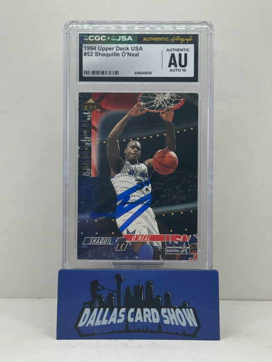 1994 Upper Deck USA #52 Shaquille O'Neal CGC Authentic Auto
