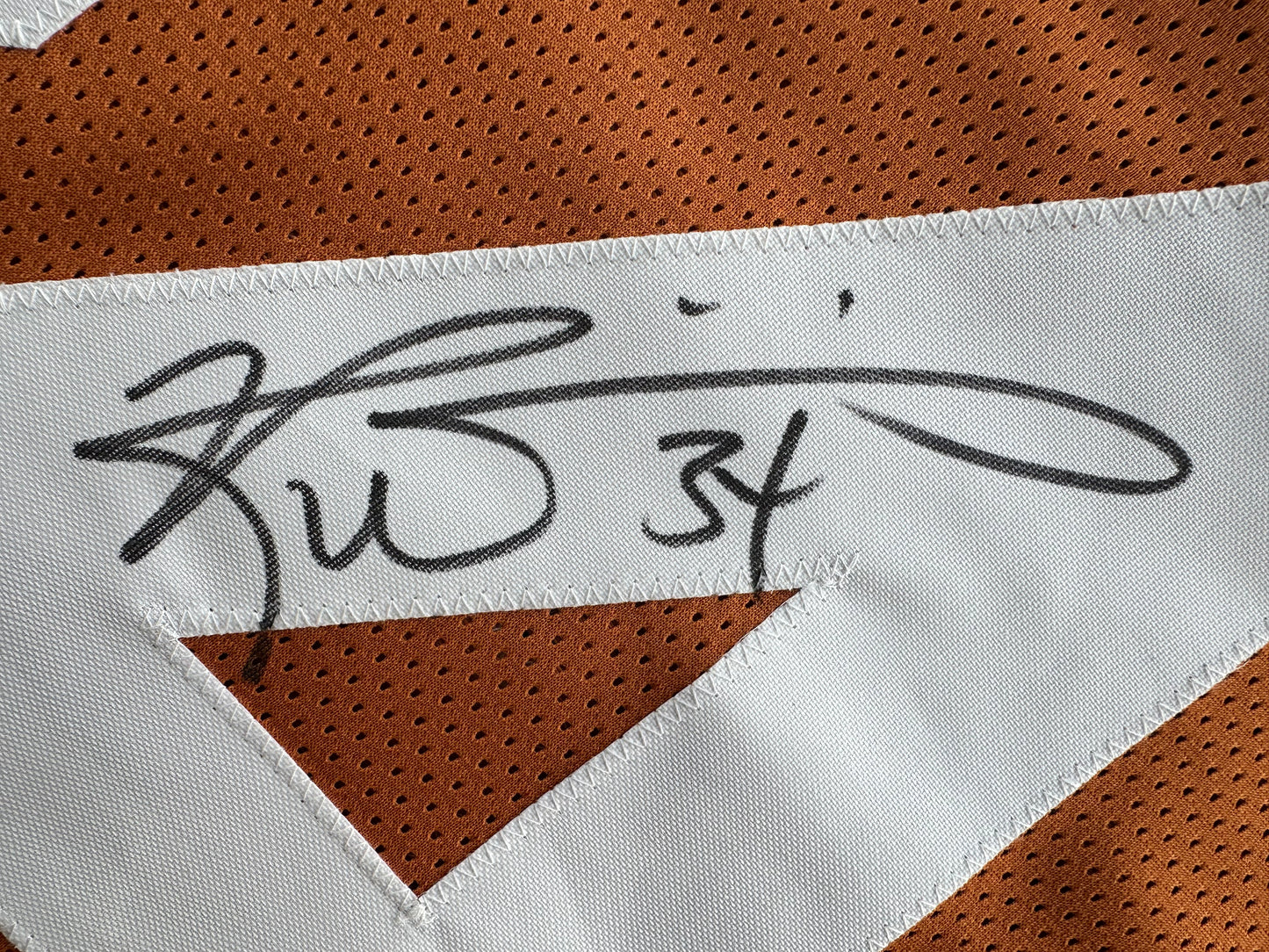 RICKY WILLIAMS SIGNED ORANGE FOOTBALL JERSEY Texas Longhorns 2XL BAS COA