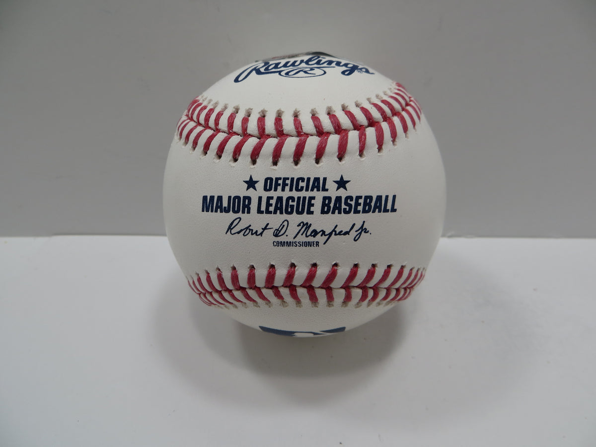 MICHAEL YOUNG SIGNED RAWLINGS OML BASEBALL w/DEBUT TEXAS RANGERS JSA
