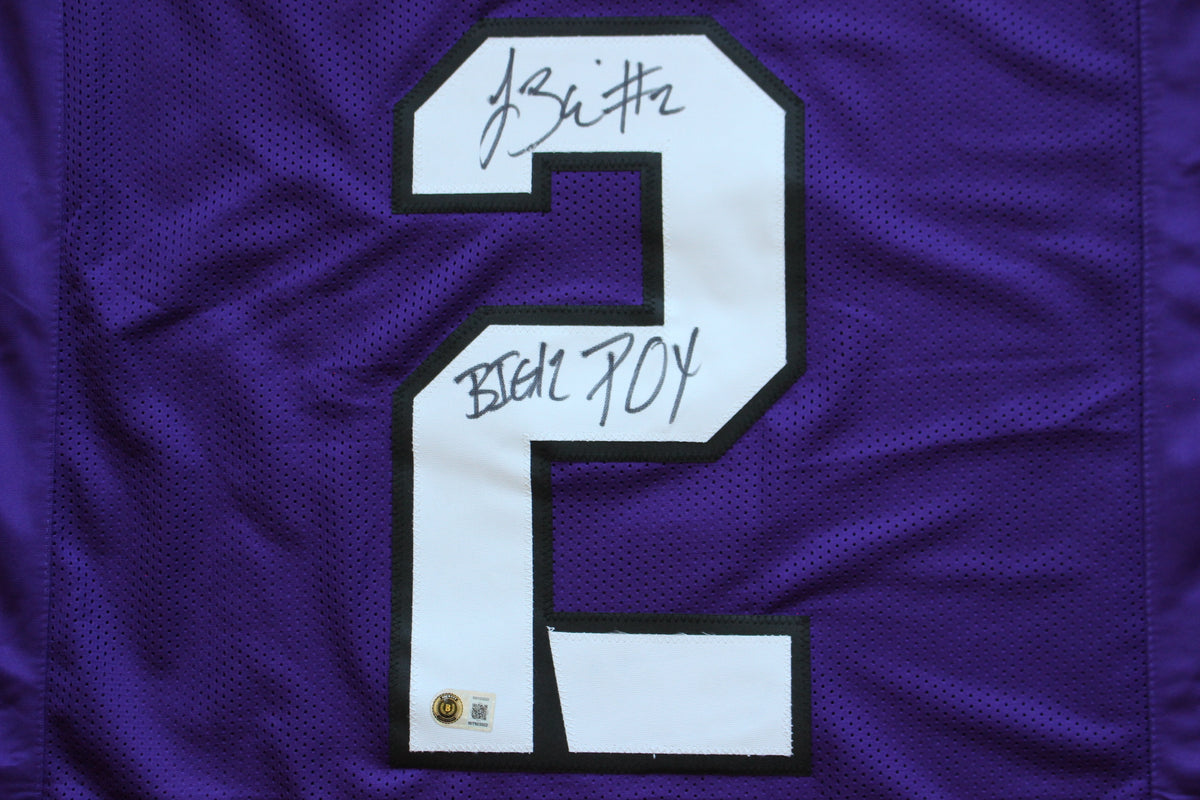 TREVONE BOYKIN TCU HORNED FROGS SIGNED PURPLE JERSEY wBIG12POY BAS