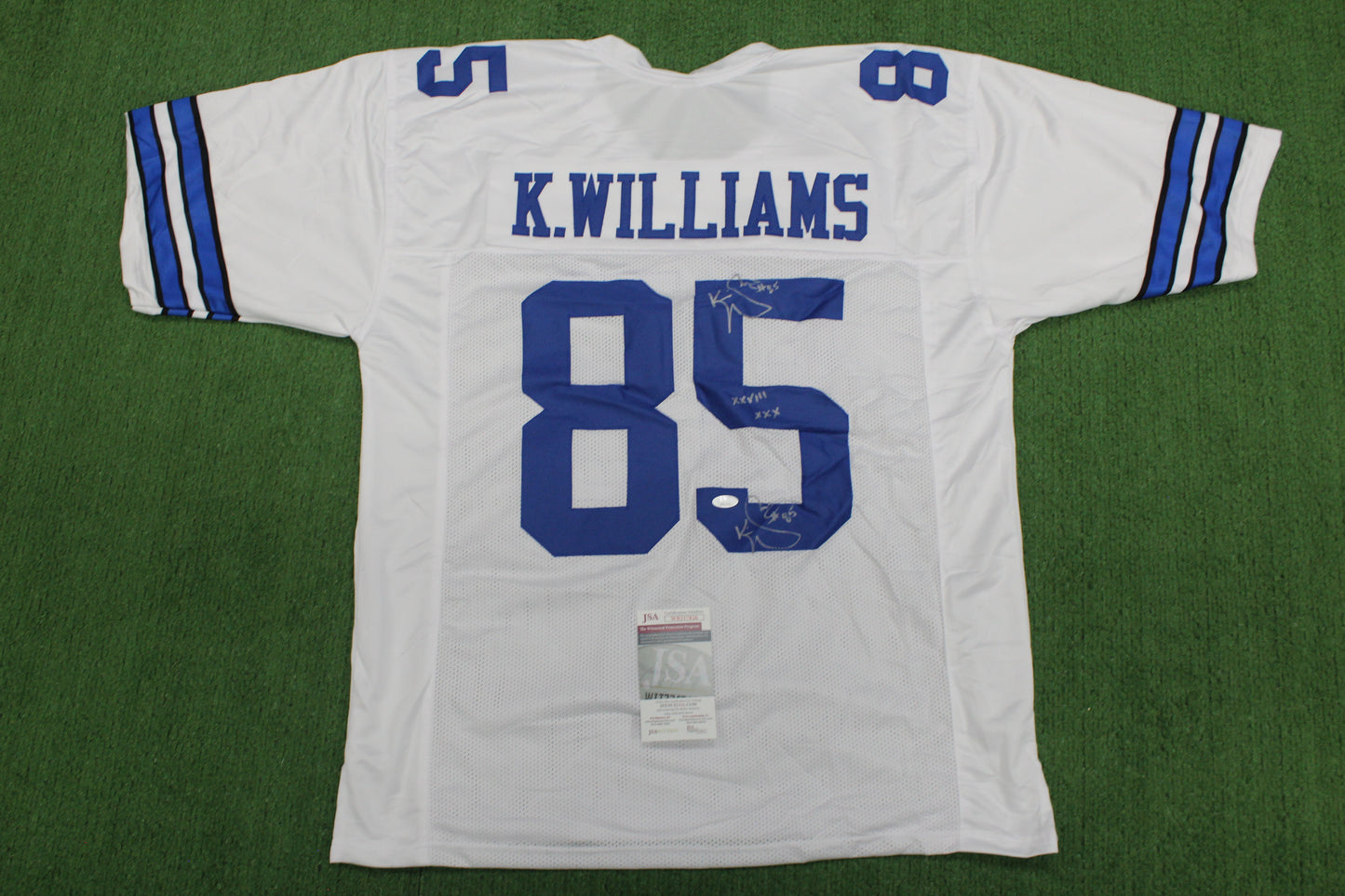 KEVIN WILLIAMS DALLAS COWBOYS SIGNED JERSEY Hurricanes w/INSCs 3XL JSA