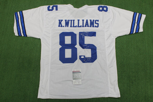 KEVIN WILLIAMS DALLAS COWBOYS SIGNED JERSEY Hurricanes w/INSCs 3XL JSA