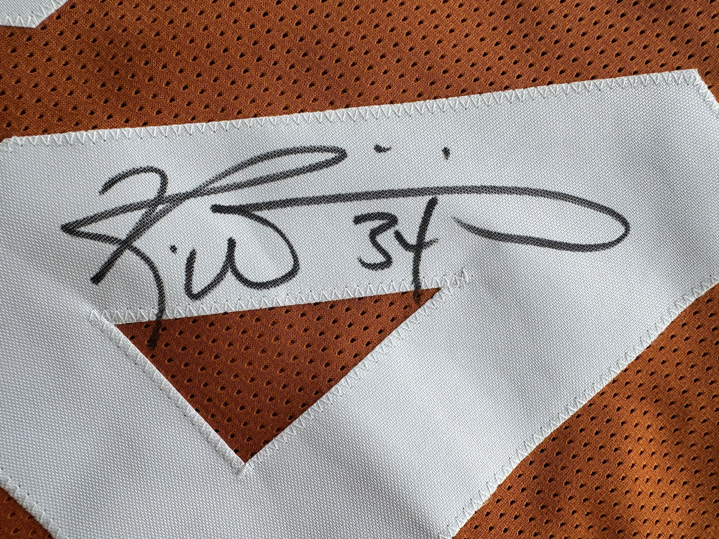RICKY WILLIAMS SIGNED ORANGE FOOTBALL JERSEY Texas Longhorns 2XL BAS COA