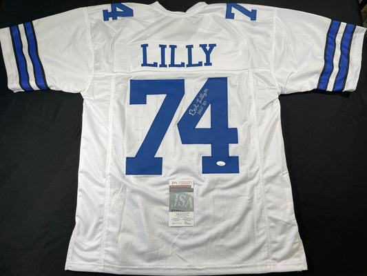 BOB LILLY DALLAS COWBOYS SIGNED HOME JERSEY w/HOF JSA COA