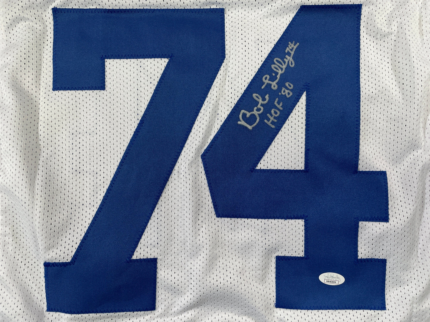 BOB LILLY DALLAS COWBOYS SIGNED HOME JERSEY w/HOF JSA COA