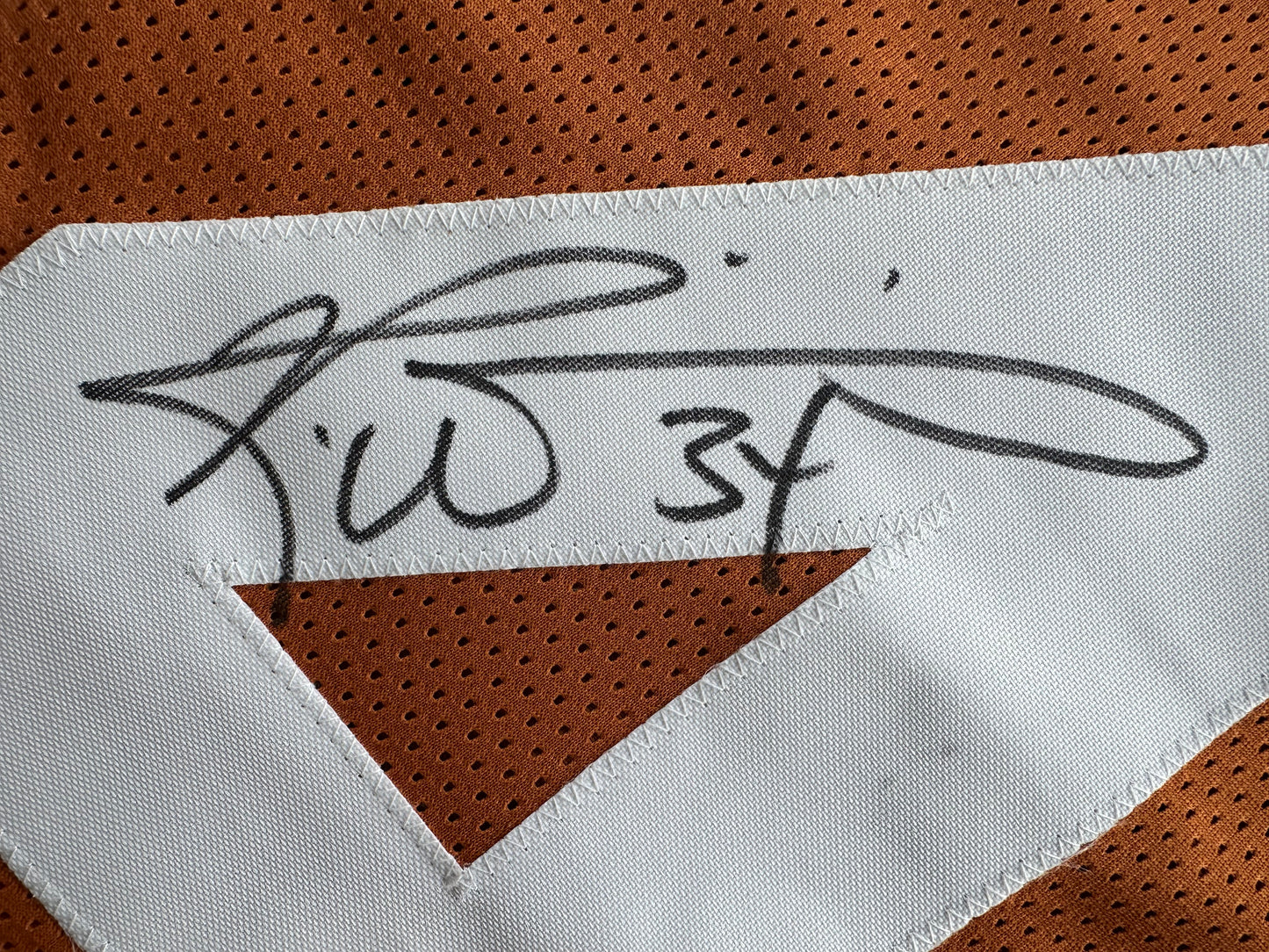 RICKY WILLIAMS SIGNED ORANGE FOOTBALL JERSEY Texas Longhorns 2XL BAS COA