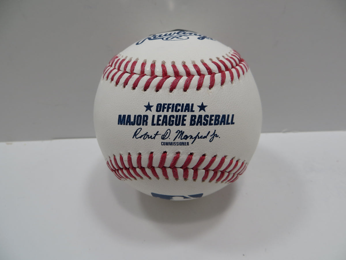 MICHAEL YOUNG SIGNED RAWLINGS OML BASEBALL w/DEBUT TEXAS RANGERS JSA