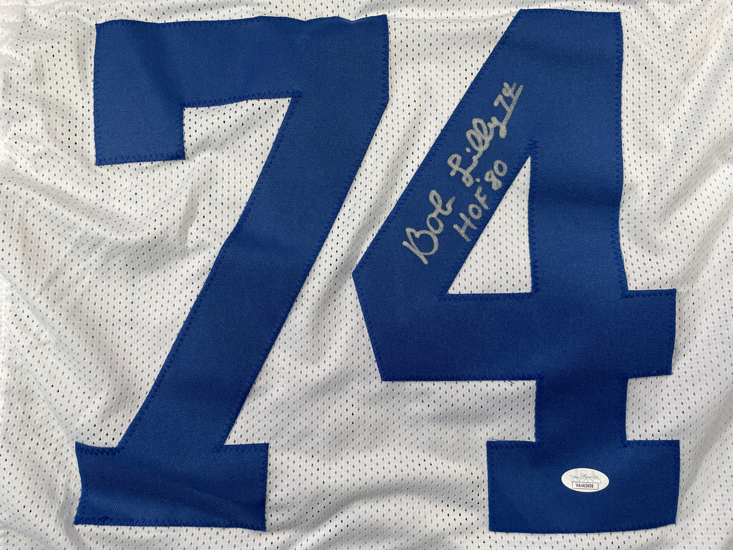 BOB LILLY DALLAS COWBOYS SIGNED HOME JERSEY w/HOF JSA COA