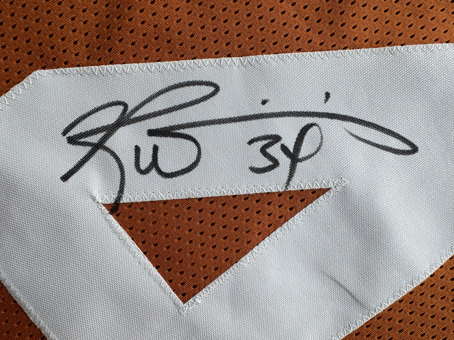 RICKY WILLIAMS SIGNED ORANGE FOOTBALL JERSEY Texas Longhorns 3XL BAS COA