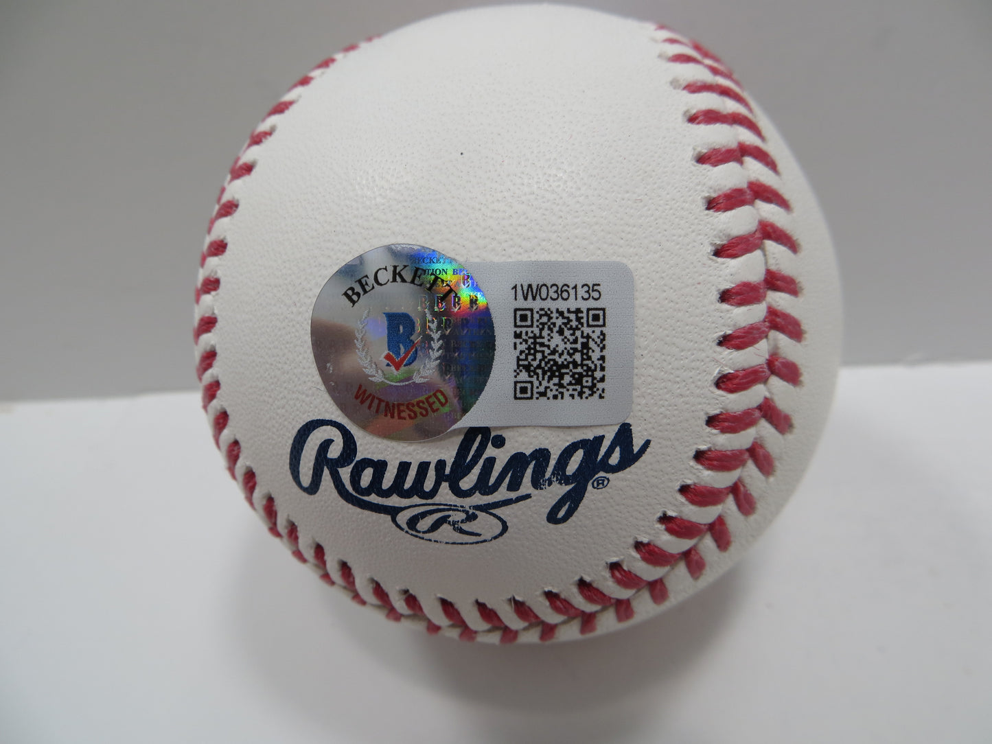 MICHAEL YOUNG SIGNED RAWLINGS OML BASEBALL w/DEBUT TEXAS RANGERS JSA