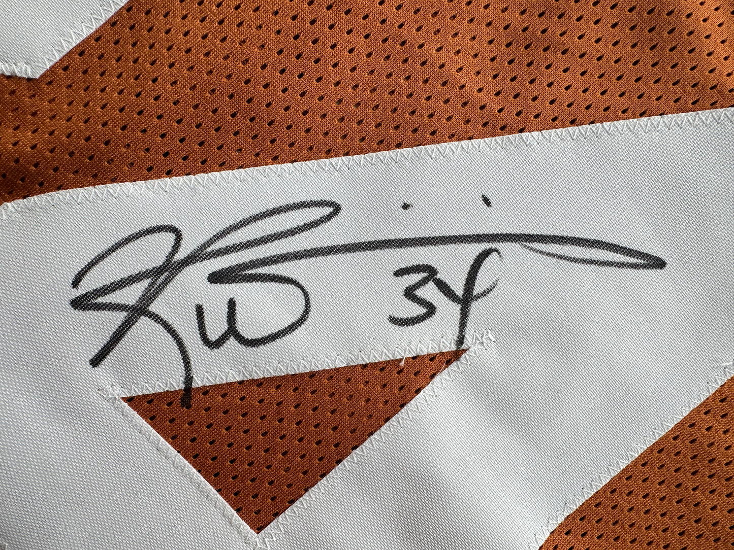 RICKY WILLIAMS SIGNED ORANGE FOOTBALL JERSEY Texas Longhorns 3XL BAS COA