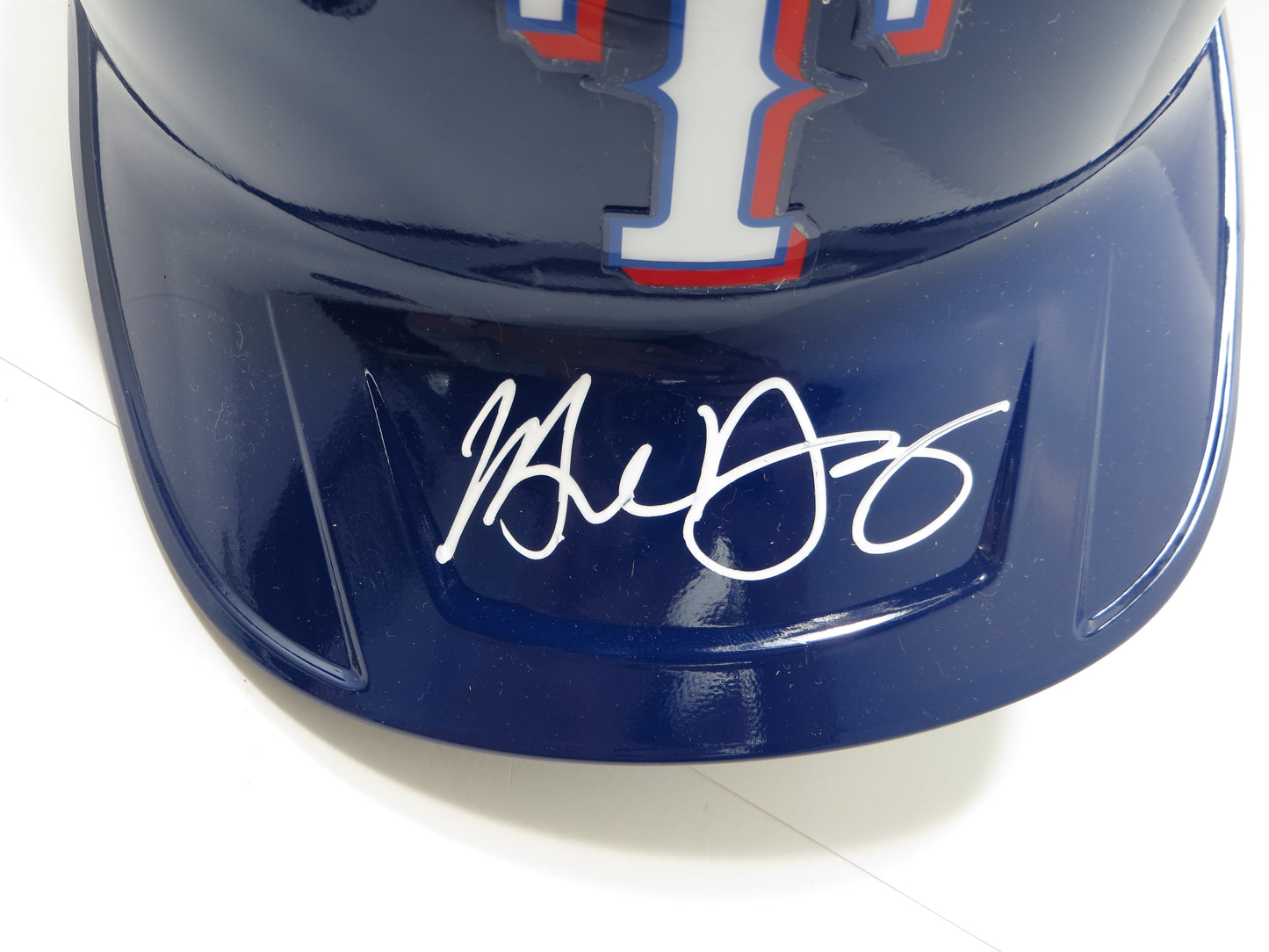 MICHAEL YOUNG TEXAS RANGERS SIGNED FULL SIZE BATTING HELMET BAS COA