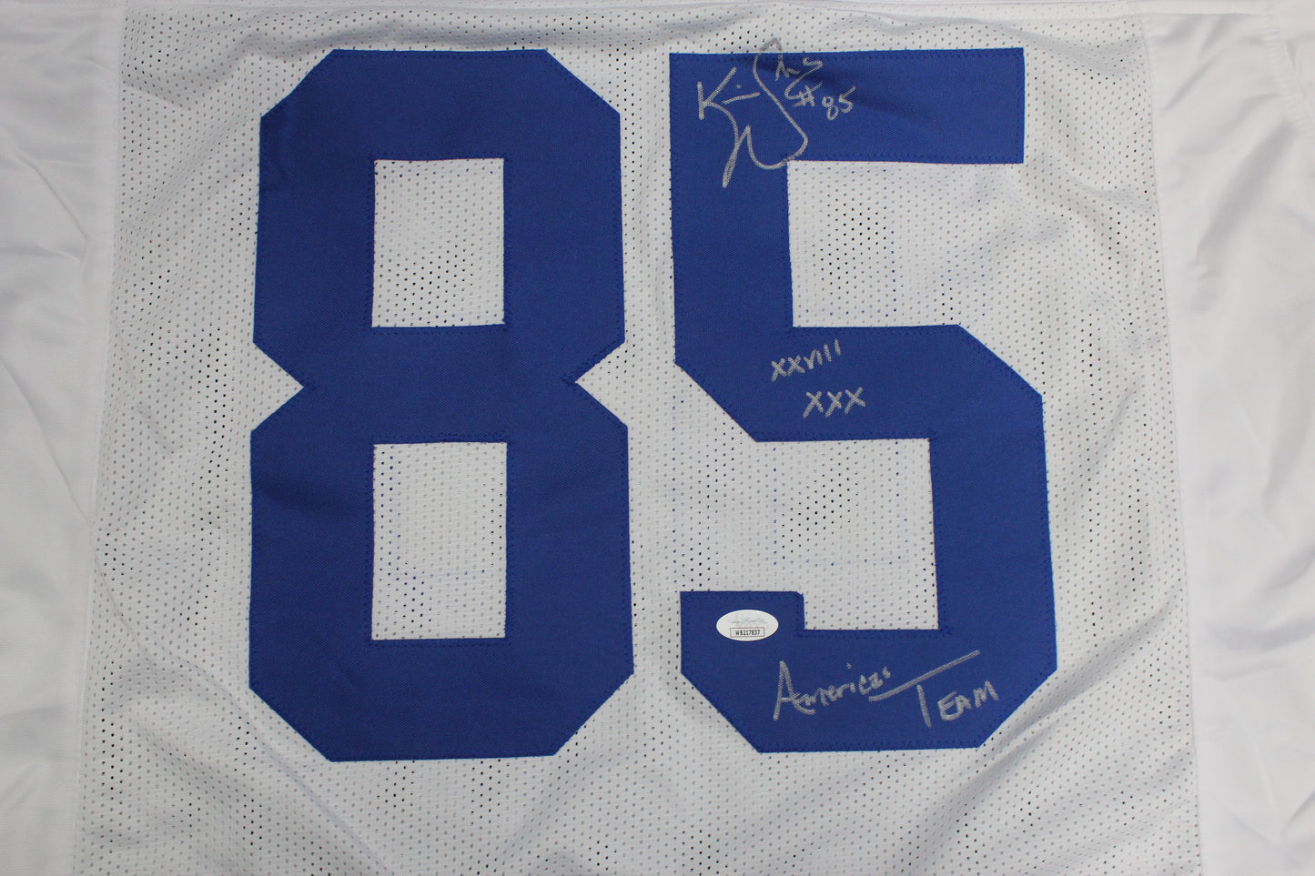 KEVIN WILLIAMS DALLAS COWBOYS SIGNED JERSEY Hurricanes w/INSCs XL JSA