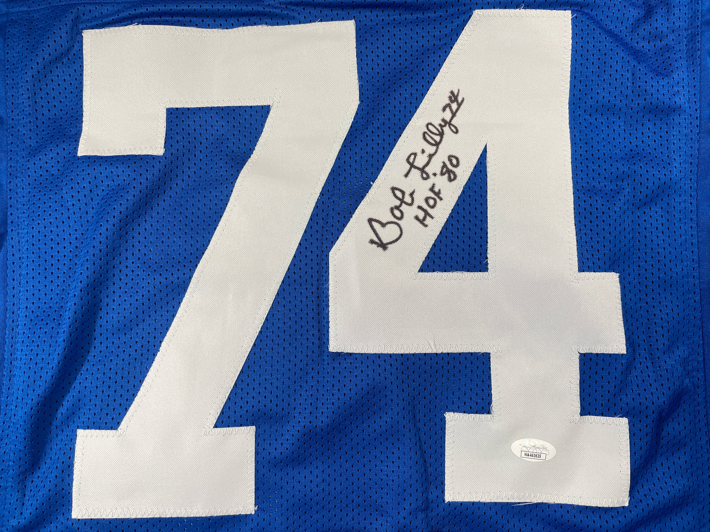 BOB LILLY DALLAS COWBOYS SIGNED Throwback JERSEY w/HOF80 JSA COA